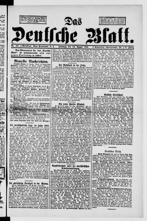 Das deutsche Blatt vom 12.08.1894