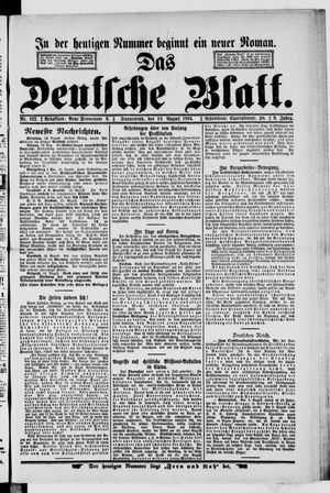 Das deutsche Blatt vom 18.08.1894