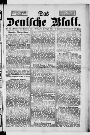 Das deutsche Blatt vom 21.08.1894