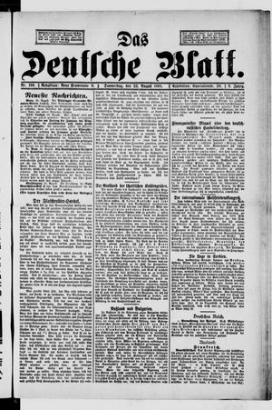 Das deutsche Blatt vom 23.08.1894