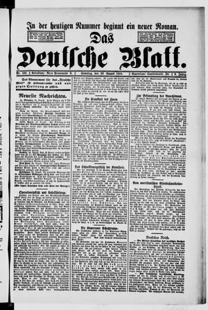 Das deutsche Blatt vom 26.08.1894