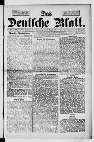 Das deutsche Blatt vom 30.08.1894