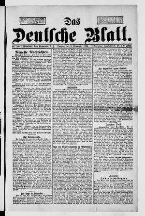 Das deutsche Blatt vom 04.09.1894