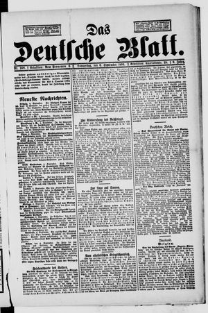 Das deutsche Blatt vom 06.09.1894