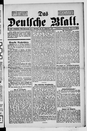 Das deutsche Blatt vom 12.09.1894