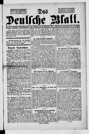Das deutsche Blatt vom 16.09.1894