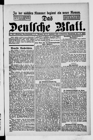Das deutsche Blatt vom 19.09.1894