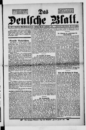 Das deutsche Blatt vom 28.09.1894