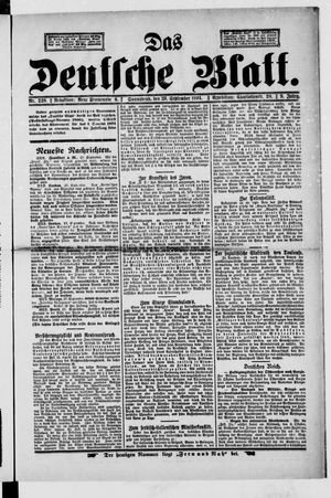 Das deutsche Blatt vom 29.09.1894