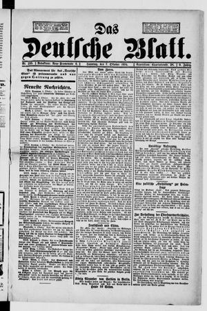 Das deutsche Blatt vom 07.10.1894