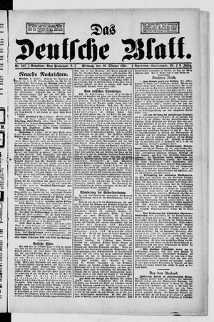Das deutsche Blatt vom 10.10.1894
