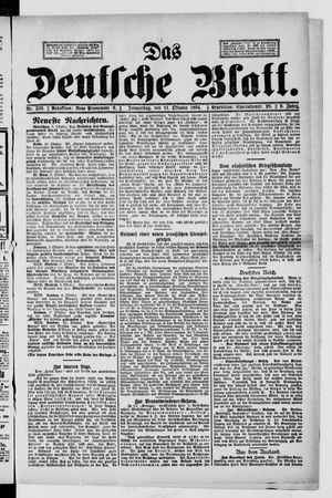 Das deutsche Blatt vom 11.10.1894