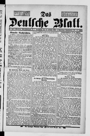Das deutsche Blatt vom 13.10.1894