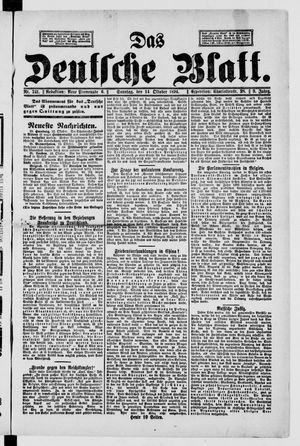 Das deutsche Blatt vom 14.10.1894