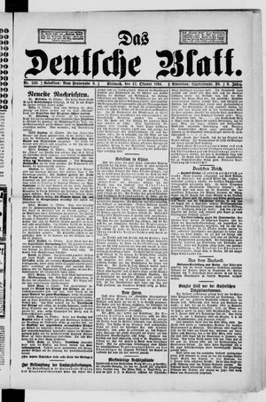 Das deutsche Blatt vom 17.10.1894