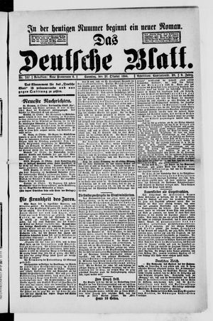 Das deutsche Blatt vom 21.10.1894