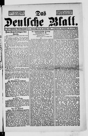 Das deutsche Blatt vom 25.10.1894