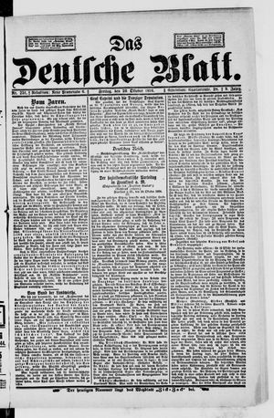 Das deutsche Blatt vom 26.10.1894