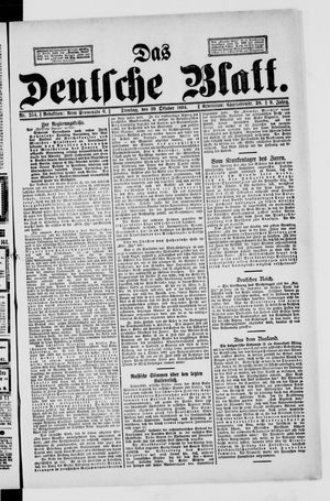 Das deutsche Blatt vom 30.10.1894