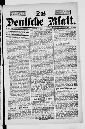 Das deutsche Blatt vom 04.11.1894