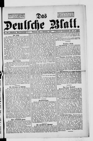 Das deutsche Blatt vom 07.11.1894