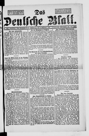 Das deutsche Blatt vom 08.11.1894