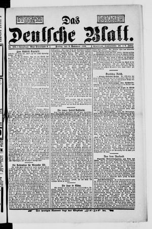 Das deutsche Blatt vom 09.11.1894