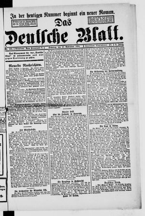 Das deutsche Blatt vom 11.11.1894
