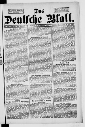 Das deutsche Blatt on Nov 13, 1894