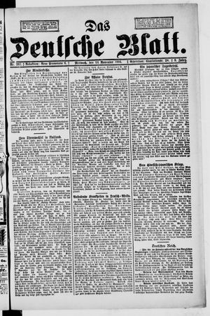 Das deutsche Blatt vom 14.11.1894