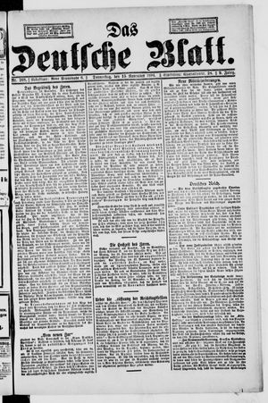 Das deutsche Blatt vom 15.11.1894