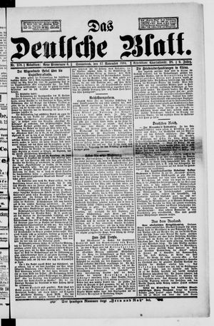Das deutsche Blatt vom 17.11.1894
