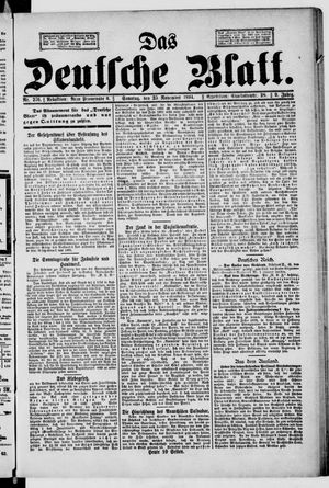 Das deutsche Blatt vom 25.11.1894