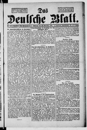 Das deutsche Blatt vom 28.11.1894