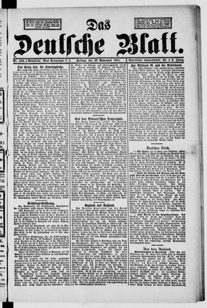 Das deutsche Blatt vom 30.11.1894