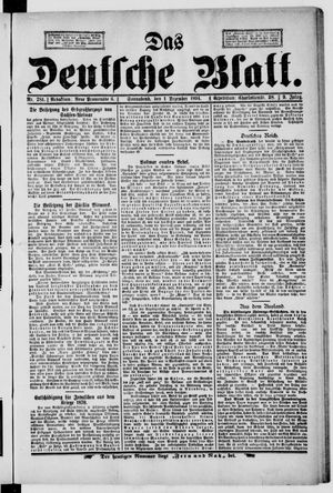 Das deutsche Blatt vom 01.12.1894