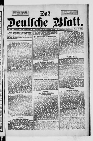 Das deutsche Blatt vom 19.12.1894