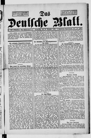Das deutsche Blatt vom 20.12.1894
