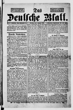 Das deutsche Blatt vom 01.01.1895
