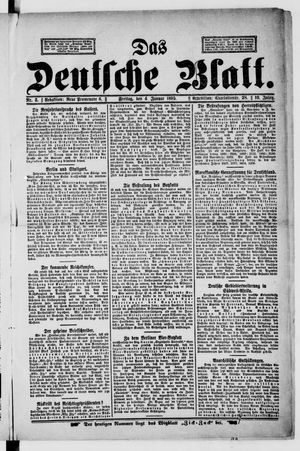 Das deutsche Blatt on Jan 4, 1895