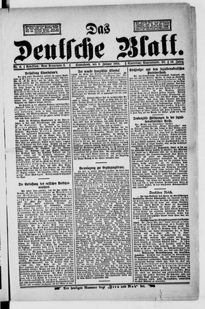 Das deutsche Blatt vom 05.01.1895