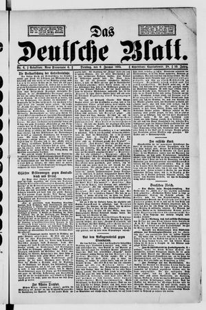 Das deutsche Blatt vom 08.01.1895