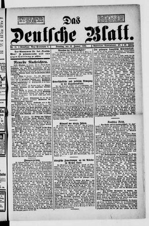 Das deutsche Blatt vom 13.01.1895