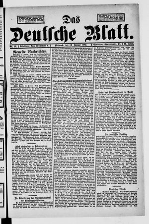 Das deutsche Blatt on Jan 16, 1895