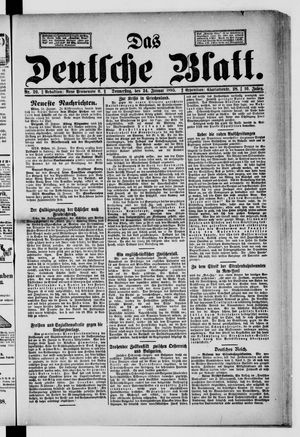 Das deutsche Blatt vom 24.01.1895