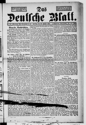 Das deutsche Blatt vom 25.01.1895
