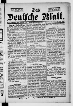 Das deutsche Blatt vom 01.02.1895