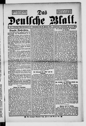 Das deutsche Blatt on Feb 16, 1895