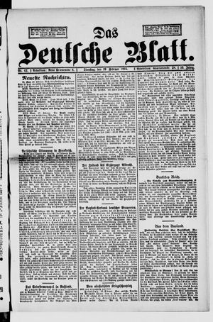 Das deutsche Blatt on Feb 19, 1895