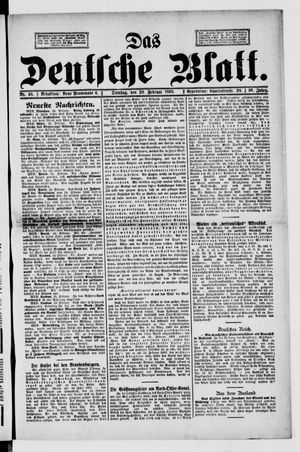 Das deutsche Blatt on Feb 26, 1895